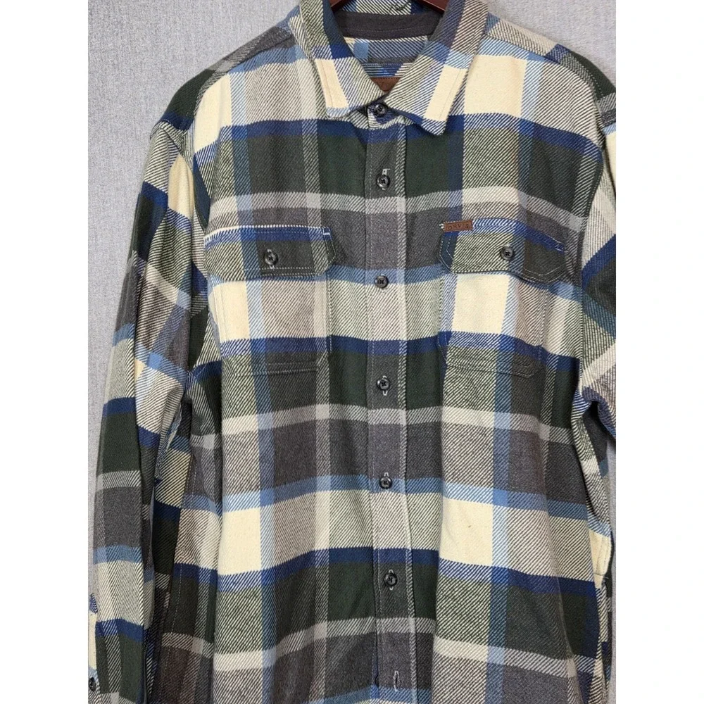 Orvis Men's 2XL Heavy Weight Flannel Shirt Gorpcore Grunge Plaid Multi Outdoors